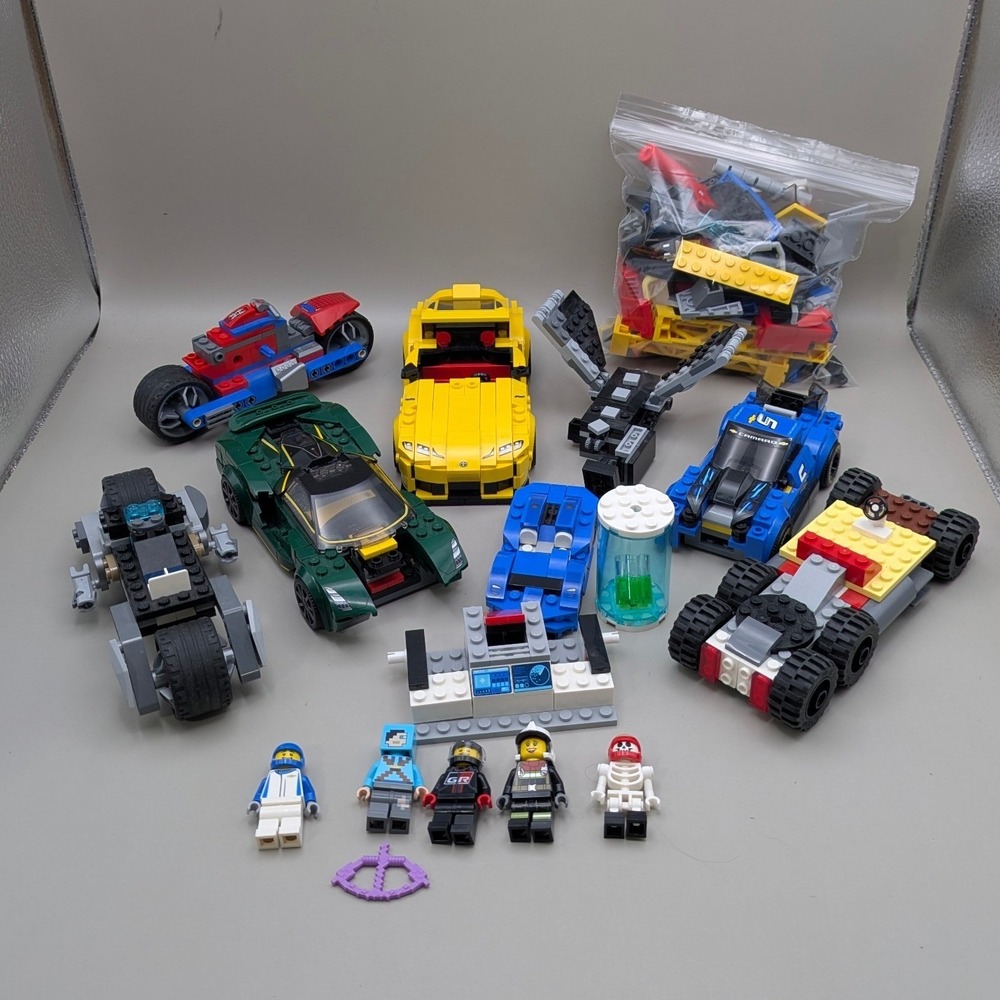 Lego City and Super Heroes Vehicle Lot - Camero Supra Spiderman